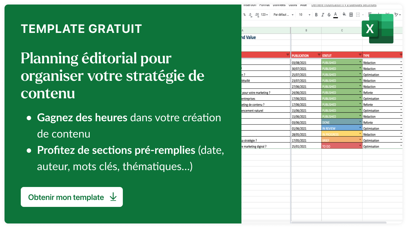Planning Éditorial